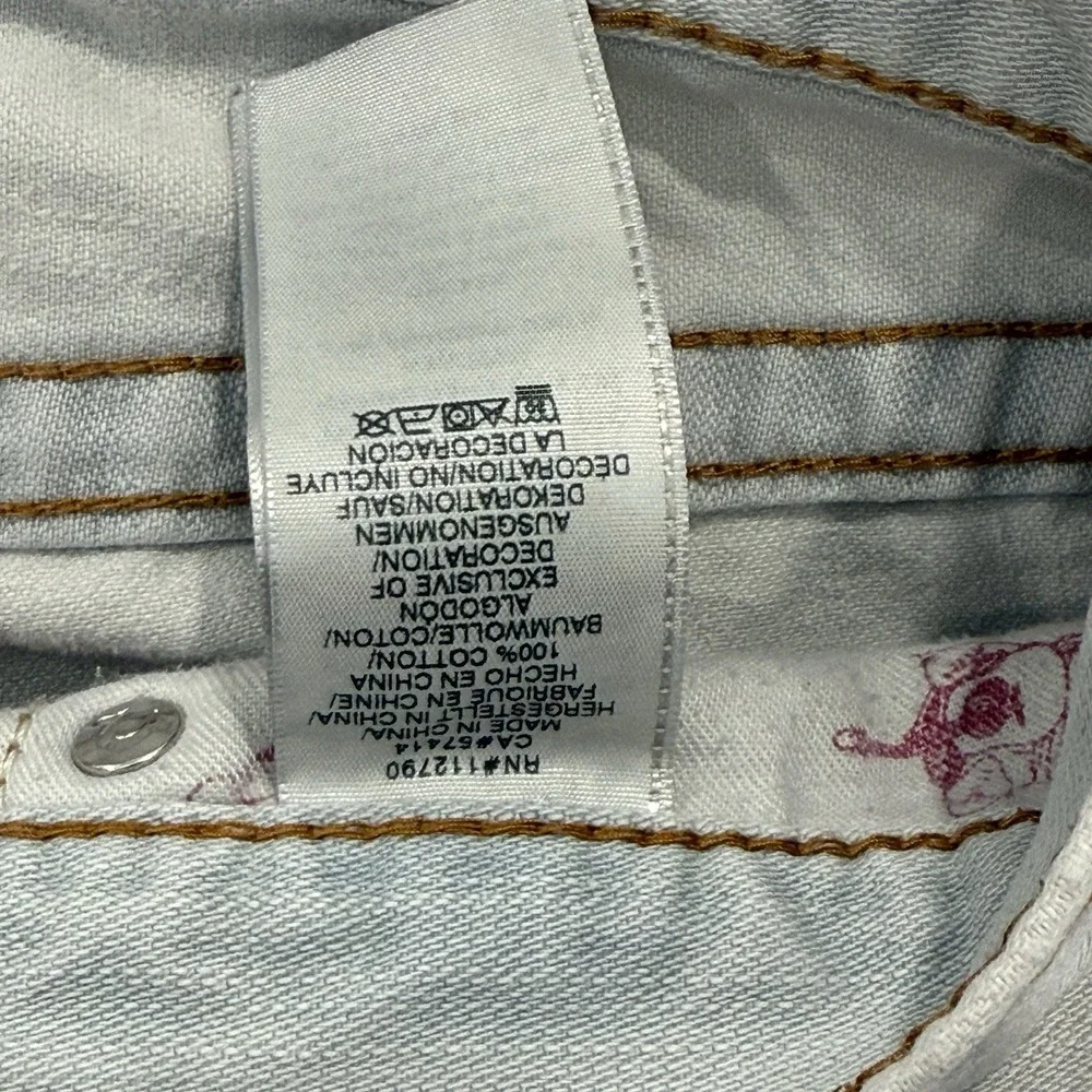 Y2K True Religion Section Moto Stone Jeans Size 30‎ Stone Wash Denim Biker Style